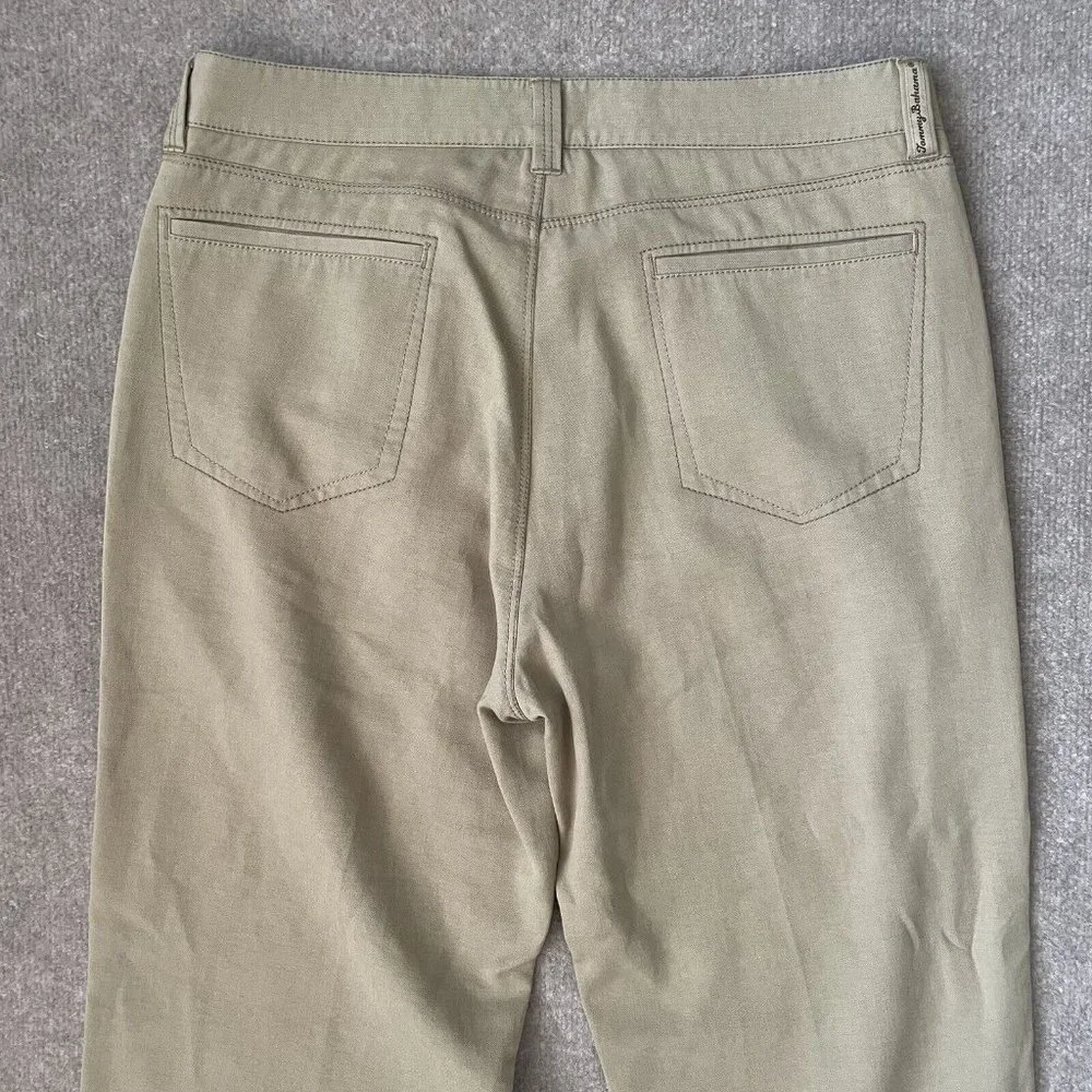 Tommy Bahama Pants Mens 34x34 Beige Khaki Lyocell Cotton Casual ACTUAL 34x31
